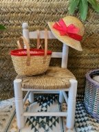 Conjunto capacito con cremallera y sombrero cinta roja
