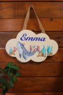 Cartel de madera personalizado para habitación de bebé – Pintado a mano