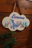 Cartel de madera personalizado para habitación de bebé – Pintado a mano