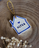 Adorno navideño casita de Altea artesanal en cerámica